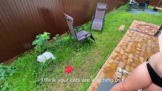 Рыжая соседка трахнулась во дворе дома