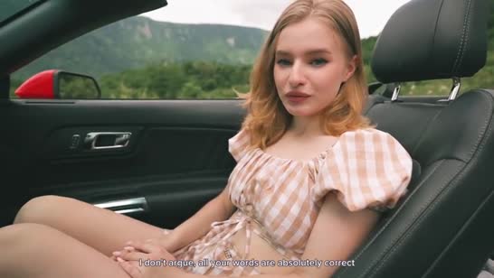 Богатенький парень вывез любовницу на природу потрахаться